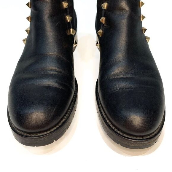 Valentino Garavani Rockstud Chelsea Boots EU 36 US 6 Black Studded Ankle Bootie - Picture 3 of 8